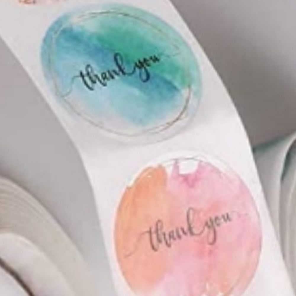 🛑SOLD🛑1" Round Thank You Stickers - Picture 3 of 4